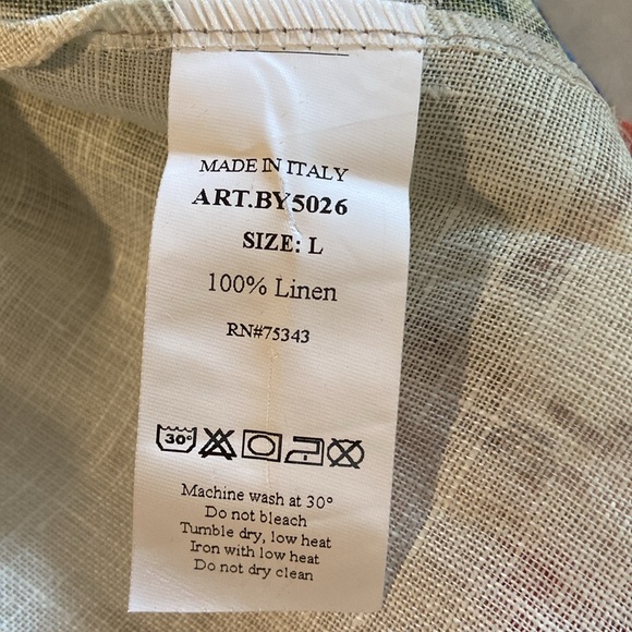 Allegra Masetti NWT Size Large 100% Linen Floral Tropical Shift Dress: 3173 - Picture 9 of 9